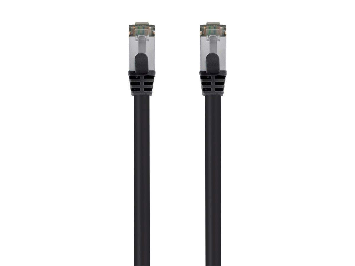 Cat8 26AWG S/FTP Ethernet Network Cable - 1 Feet - Black, 2Ghz, 40Gbps, 3Db Hea