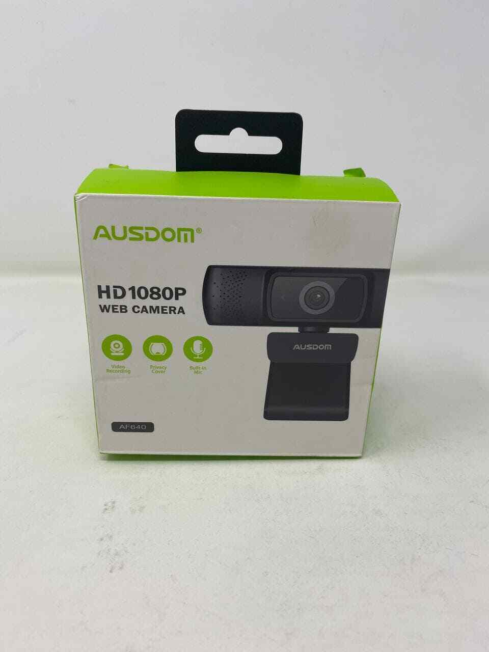 Ausdom USB Computer Web Camera HD Webcam 1080p AF640 Black 