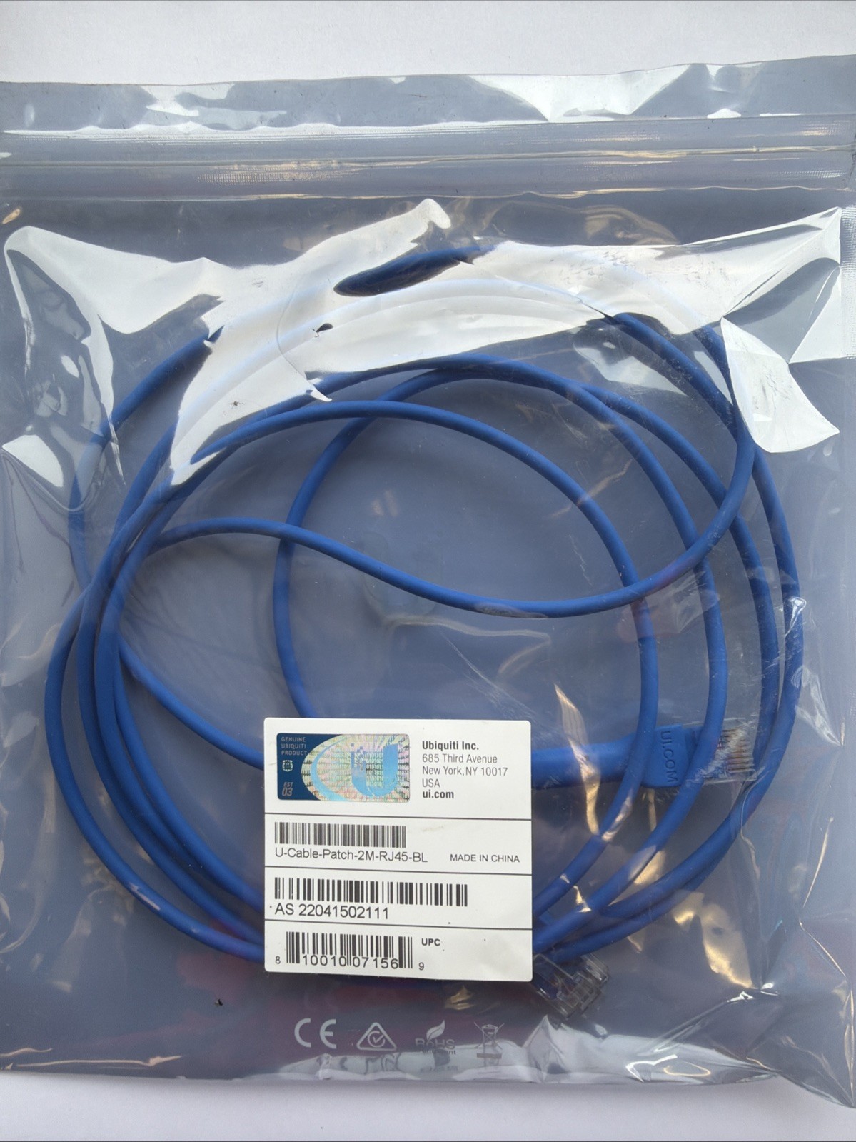 LOT OF 20 Ubiquiti U-Cable-Patch-RJ45 UniFi Cat6 Ethernet Cables 2m (6.6ft) New