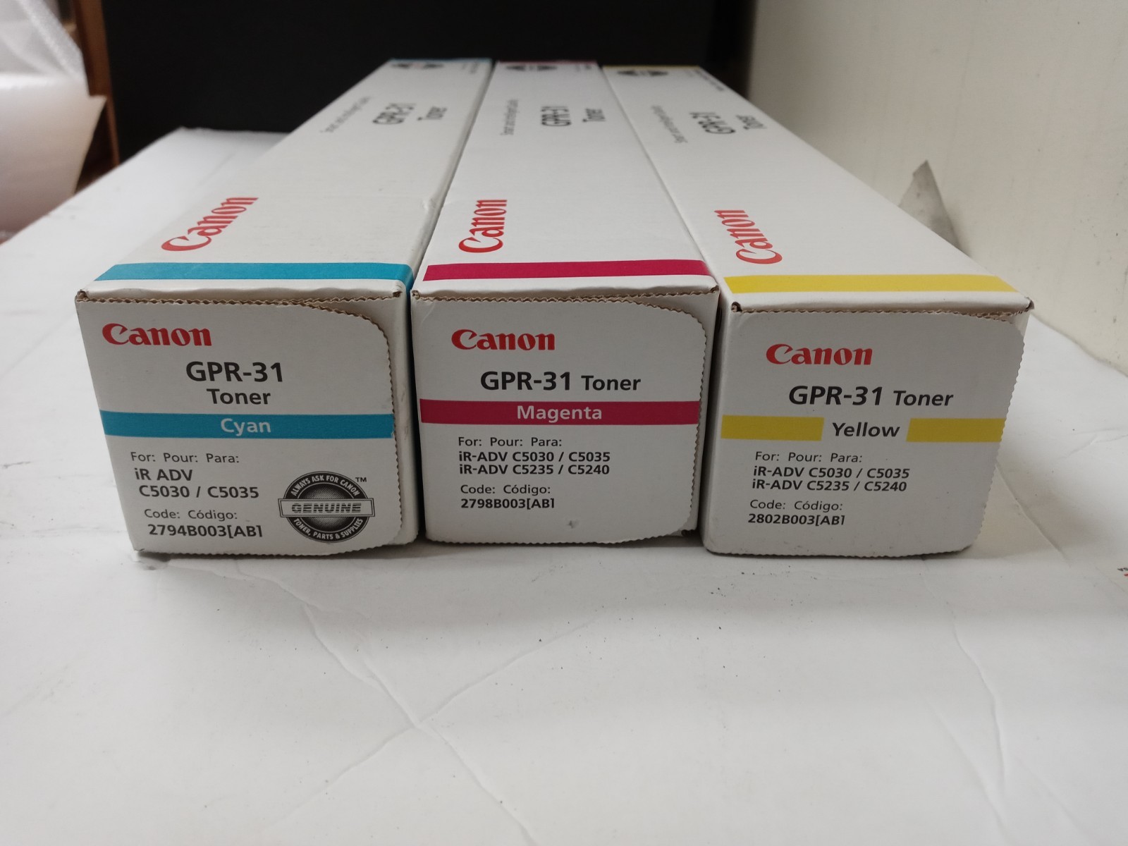 Canon GPR-31 Toner Cartridge Set (OEM)  Cyan. Magenta. Yellow