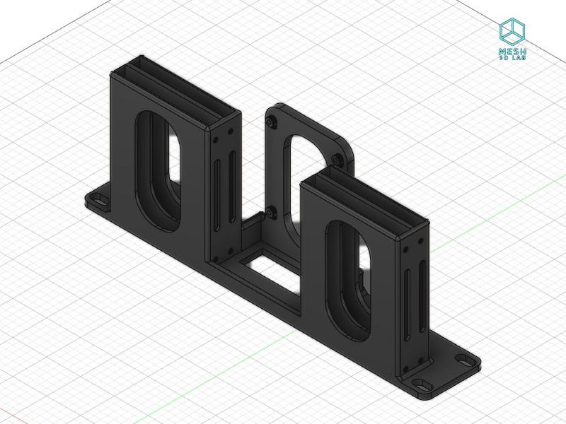 Raspberry Pi 4 + 4x 2.5 SSD 10 Inch Rack Mount Bracket Black