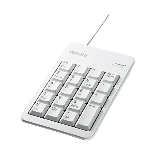 Buffalo BUFFALO Wired Numeric Keypad with Tab Key White BSTK100WHfrom JP