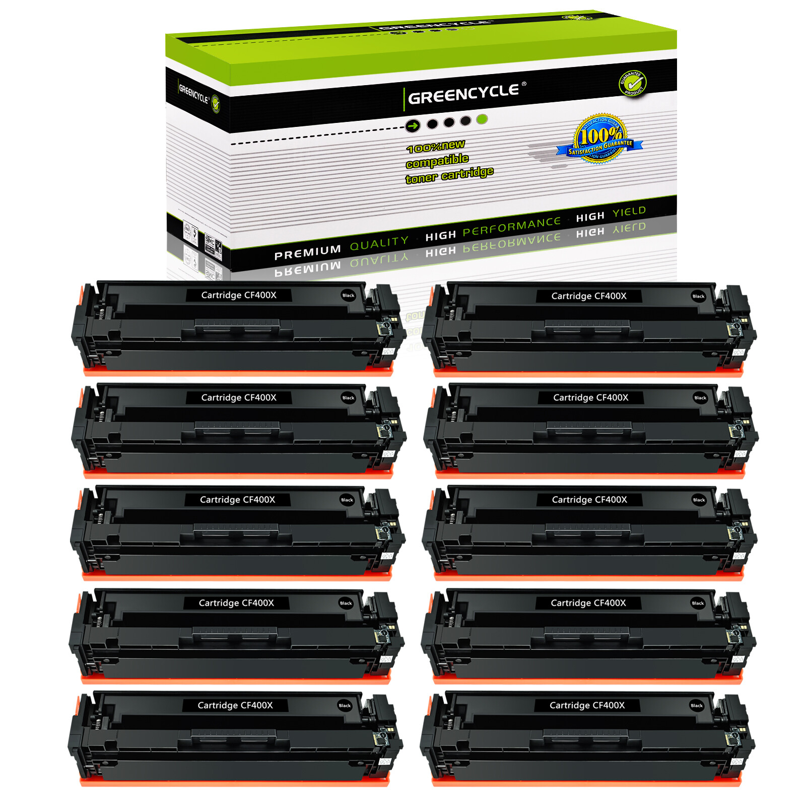 10PK 201X CF400X High Yield Color Toner Fit For HP LaserJet MFP M277 M274n M277n