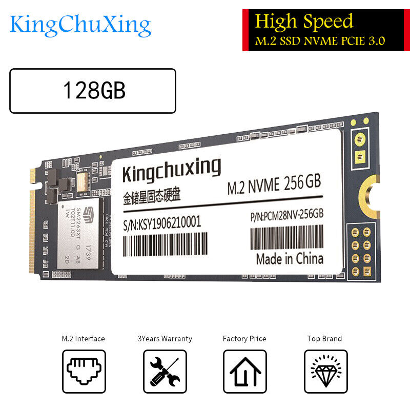Kingchuxing M.2 2280 SSD 128GB 256GB 512GB 1TB NVMe PCIe 3.0 X 4 PC Laptop