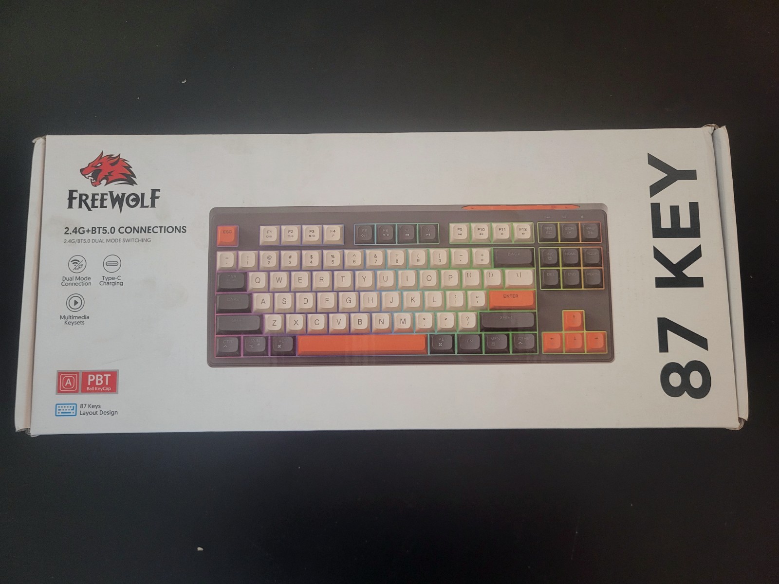 Freewolf M87 key keyboard 2.4G + BT5.0