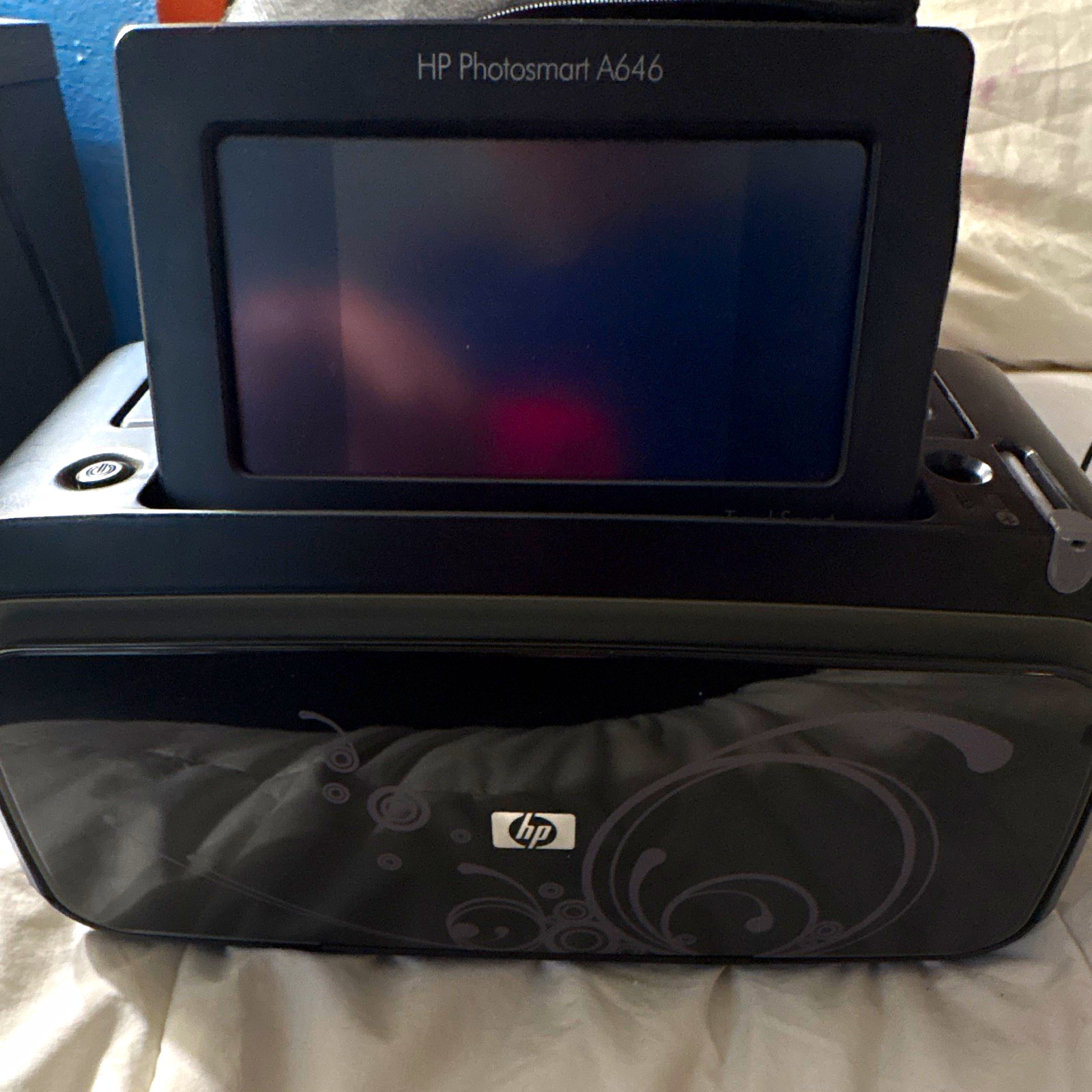 HP PhotoSmart A646 Color Inkjet Digital Photo Printer Portable USB 2.0 Case