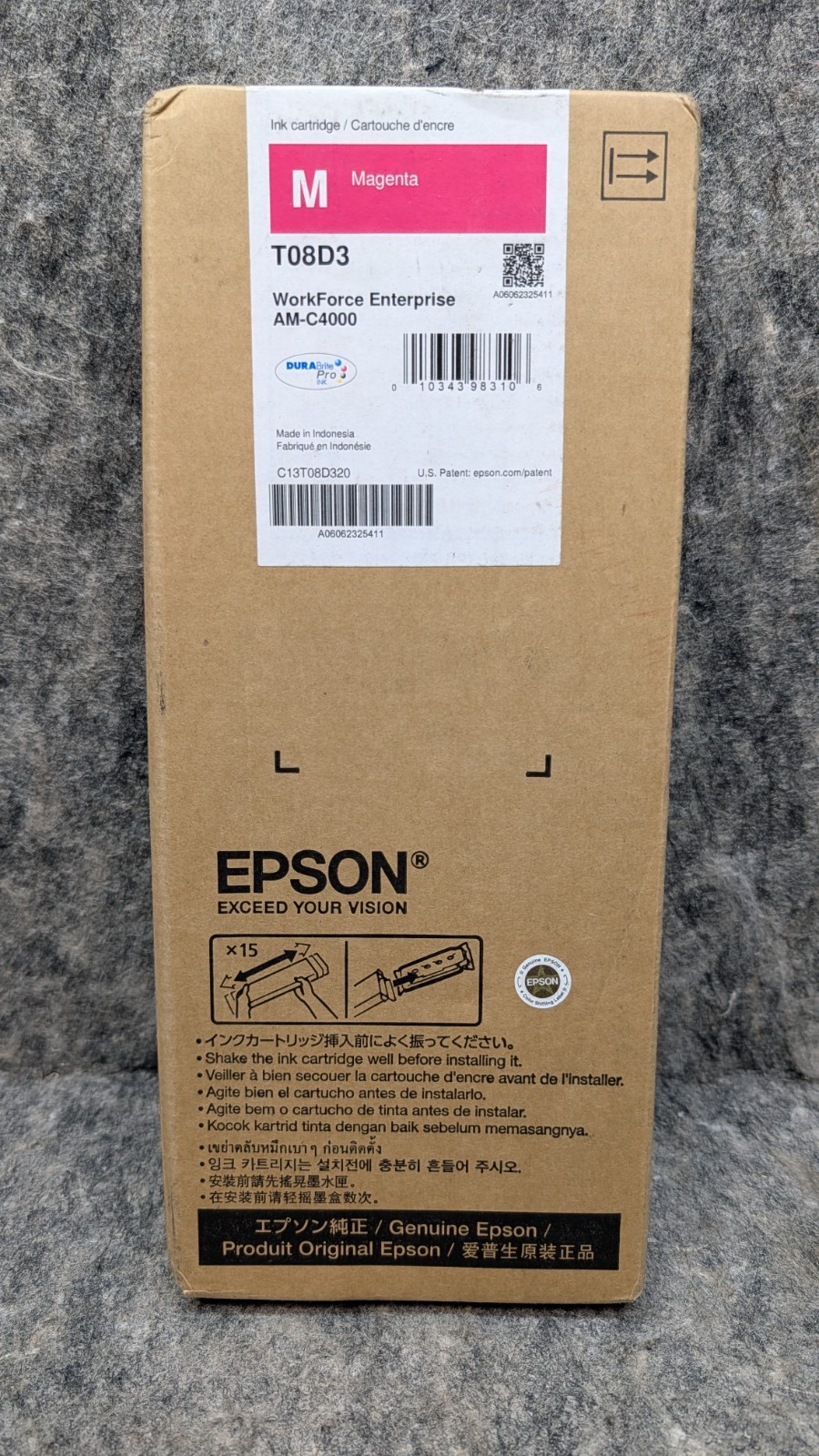 Epson T08D3 Magenta Ink Cartridge  Exp 2030/10 🔥New/Sealed🔥