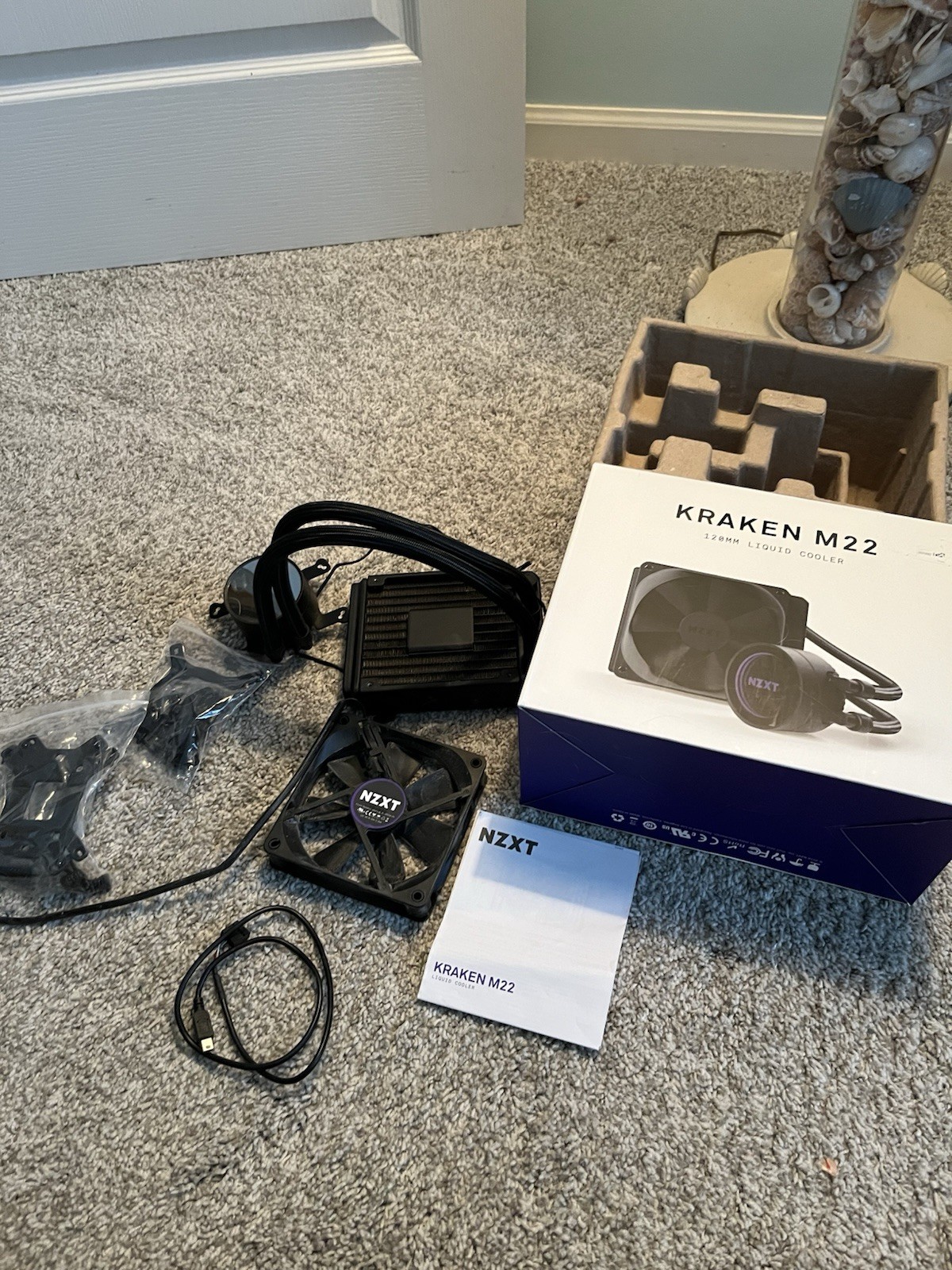 NZXT Kraken M22 120Mm - RL-KRM22-01 - AIO RGB CPU Liquid Cooler - Black