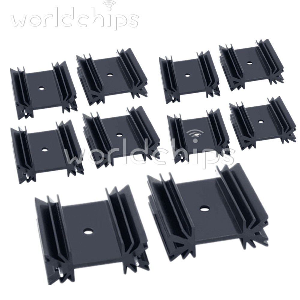 10PCS 34x38x12mm Aluminum Heatsink Cool Heat Sink TO-247 TO-220 Sound Transistor