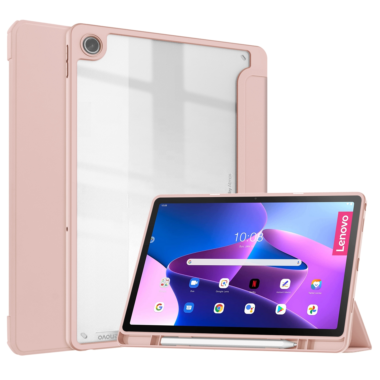  For Lenovo Tab M10 Plus 3rd Generation 10.6inch Tri-Fold Stand Flip Smart Case 