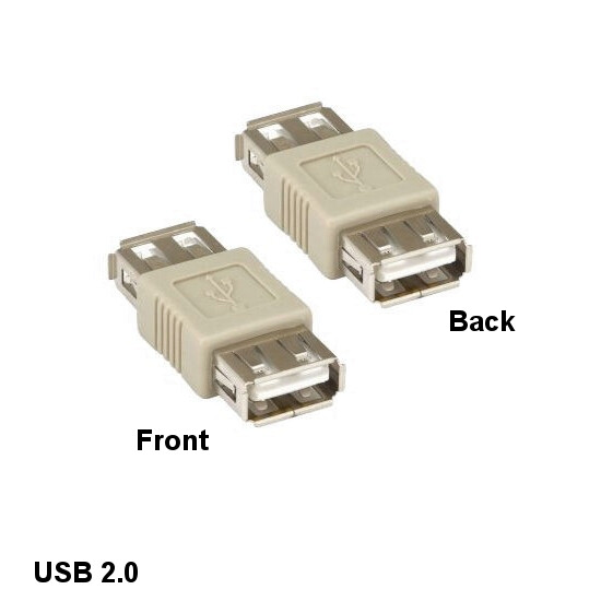 Kentek USB 2.0 Female to Female Adapter Type A Extender Connector PC Laptop HDD
