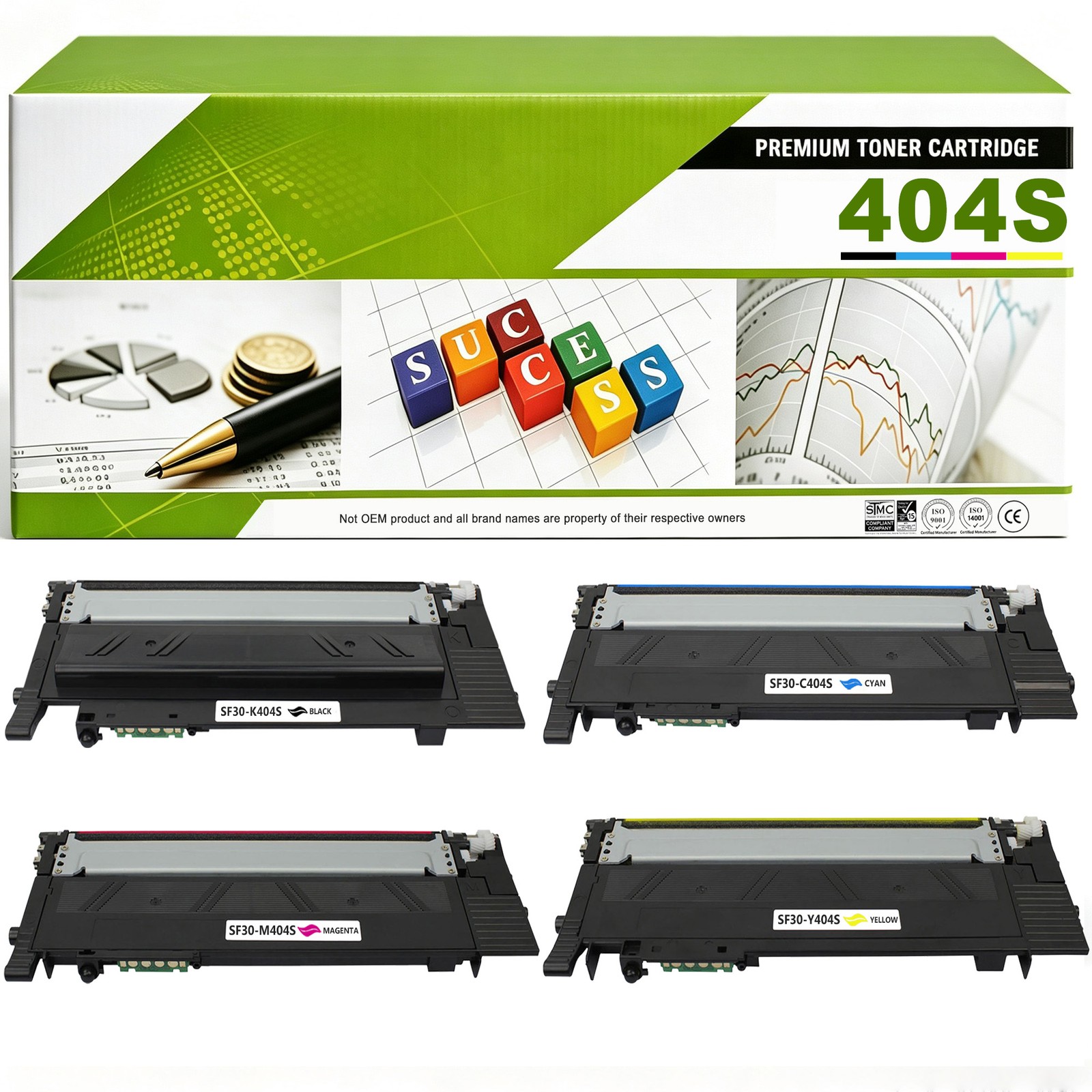 4x CLT 404S Compatible Toner Cartridges for C430W SL-C430W SL C480FW SL-C480FN