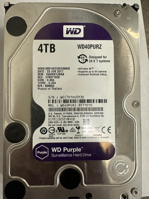 WD WD40PURZ 4TB Drive by Western Digital -  USED