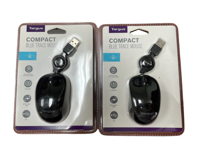 Lot of 2 Targus Compact Optical Mouse