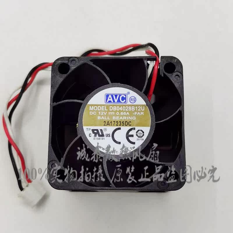 1PCS AVC 4028 DB04028B12U 12V 0.66A 3-wire PWM Server Power Supply Fan
