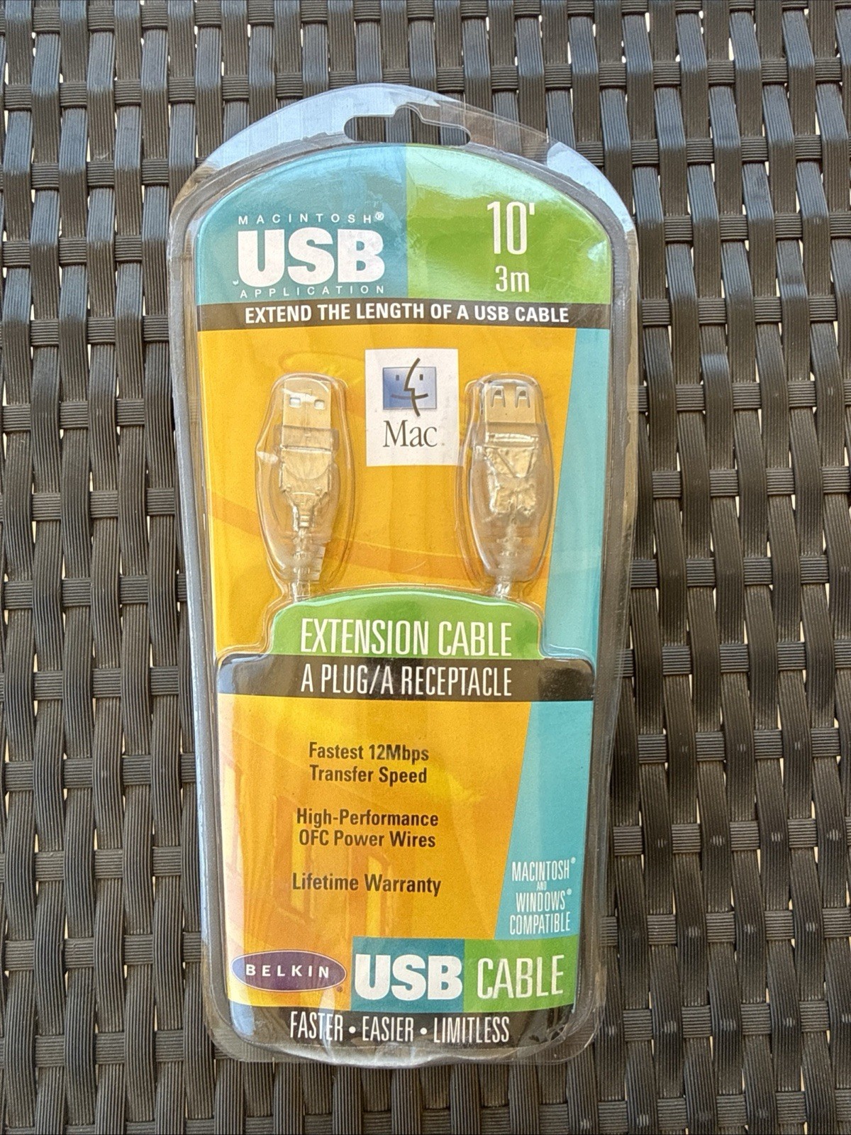 BELKIN F3U134-10-CBL MACINTOSH USB 10' 3m CABLE NEW IN PACKAGE