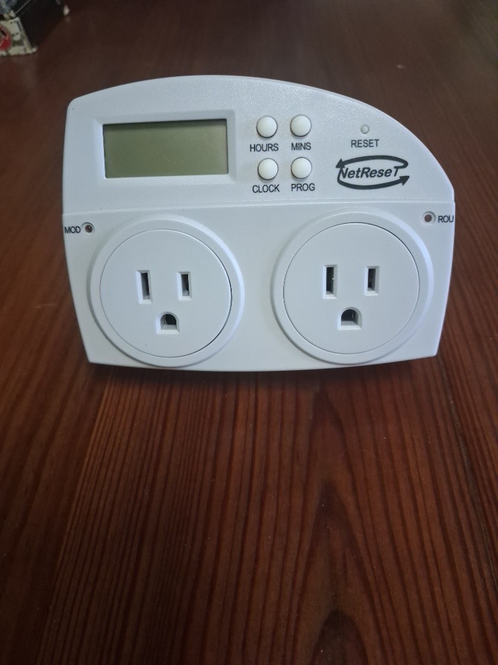 NetReset Digital Automatic Timer Outlet Router & Modem Faster Internet