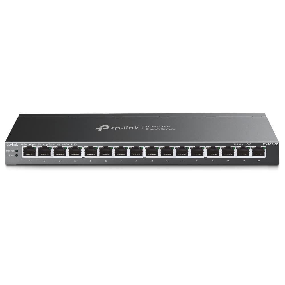 TP-LINK TL-SG116P Non gestito Gigabit Ethernet (10/100/1000) Full duplex