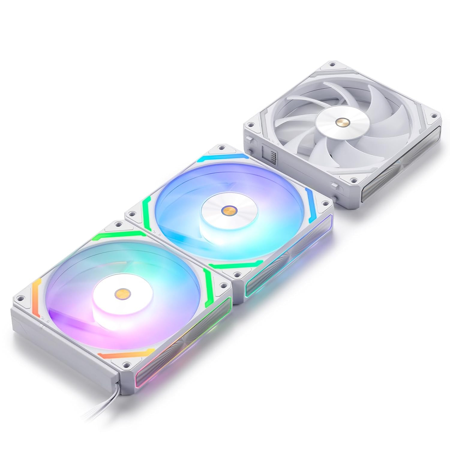 CF-121D 120Mm PC Case Fan, Daisy-Chain Connection, 5V 3Pin ARGB Lighting, 4 Pin