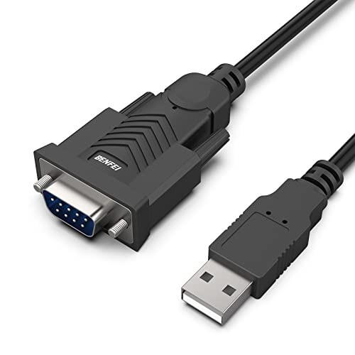 BENFEI USB to Serial Adapter,6 Feet RS-232 Male (9-pin) DB9 black