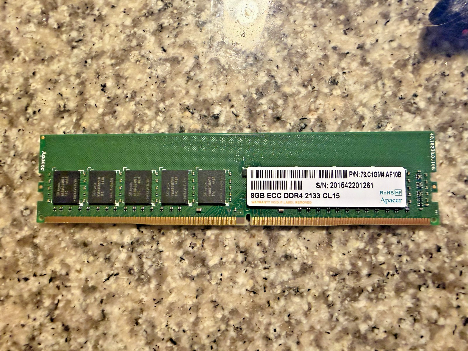 Apacer 8GB DDR4-2133 ECC UDIMM 2Rx8 PC4-17000 78.C1GM4.AF10B CL15