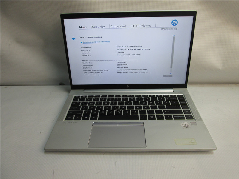 HP EliteBook 840 G7 Laptop i5-10310U 1.7GHz 16GB 256GB SSD Win 11 COA Grade C