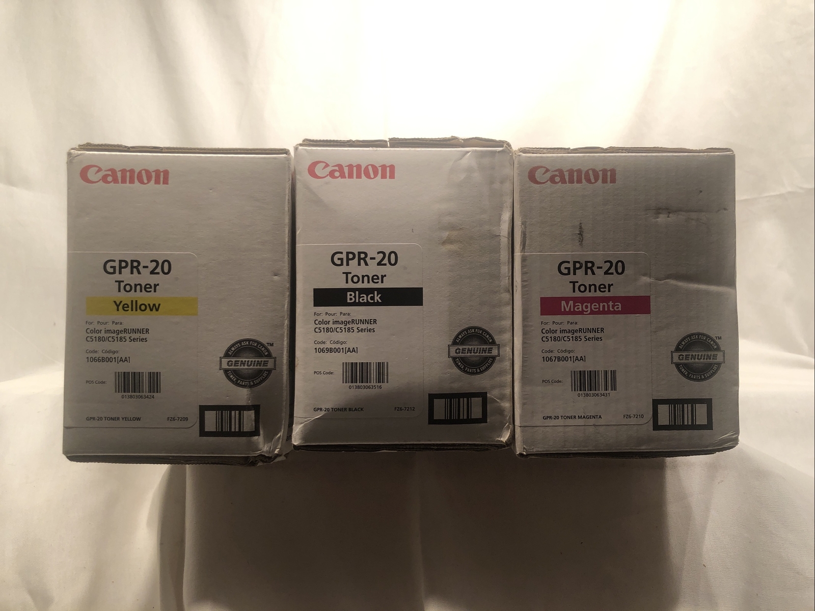 NEW Genuine OEM Canon GPR-20            Black/Magenta/Yellow Toner