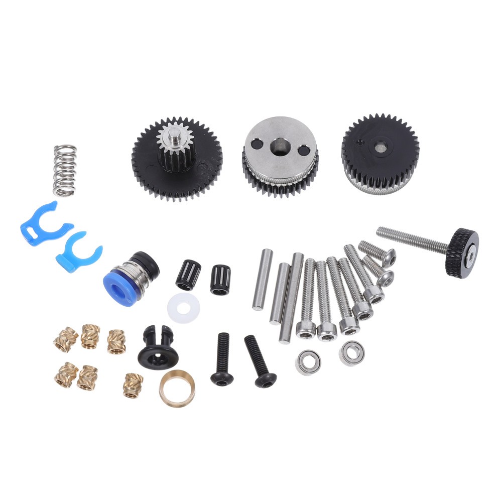 Durable Steel Gear Extruder Pack for 3D Printer with Adjustable Tension Spring