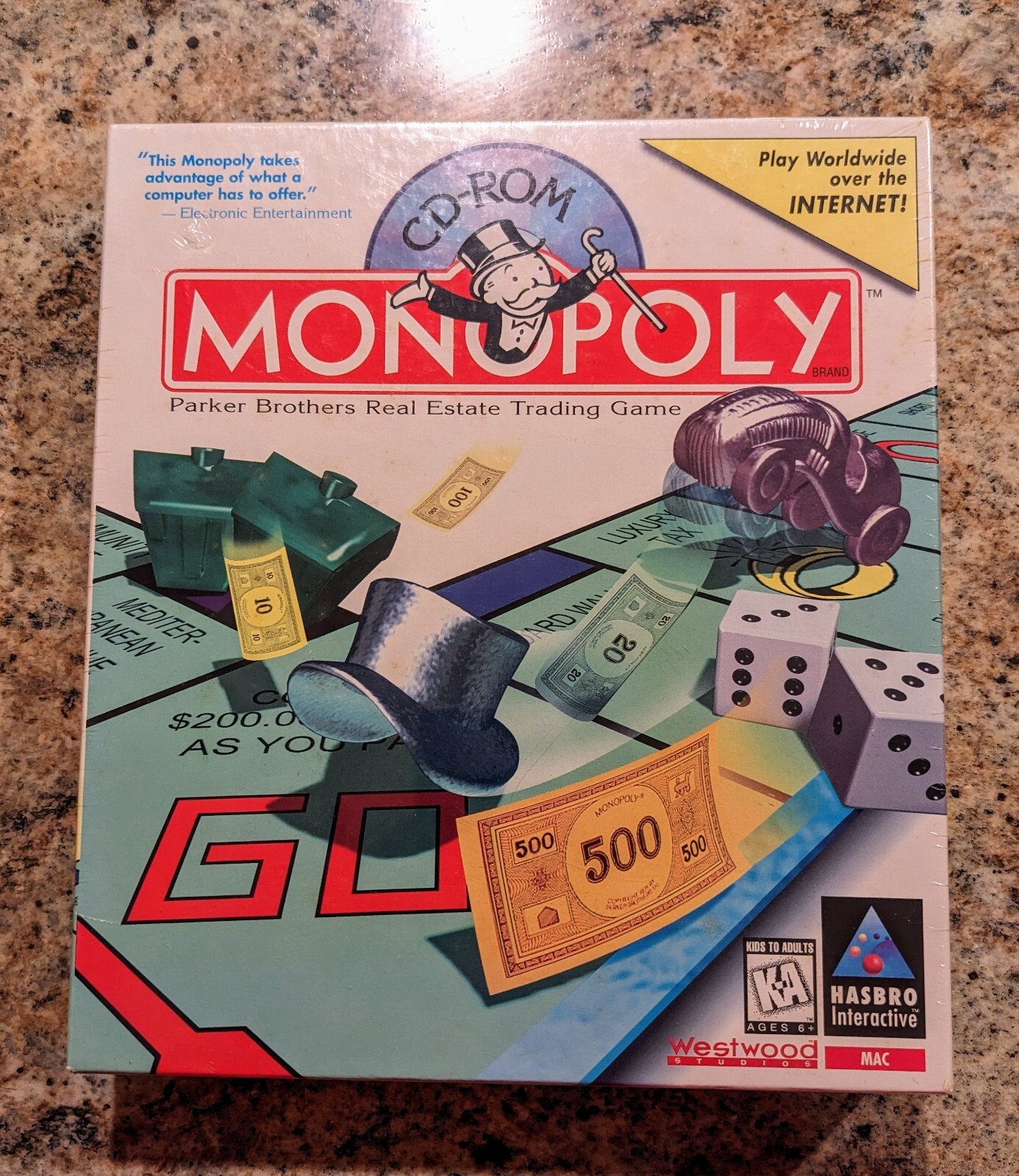 NEW SEALED 1997 Hasbro Interactive Monopoly MACINTOSH Computer Game CD-ROM 99008