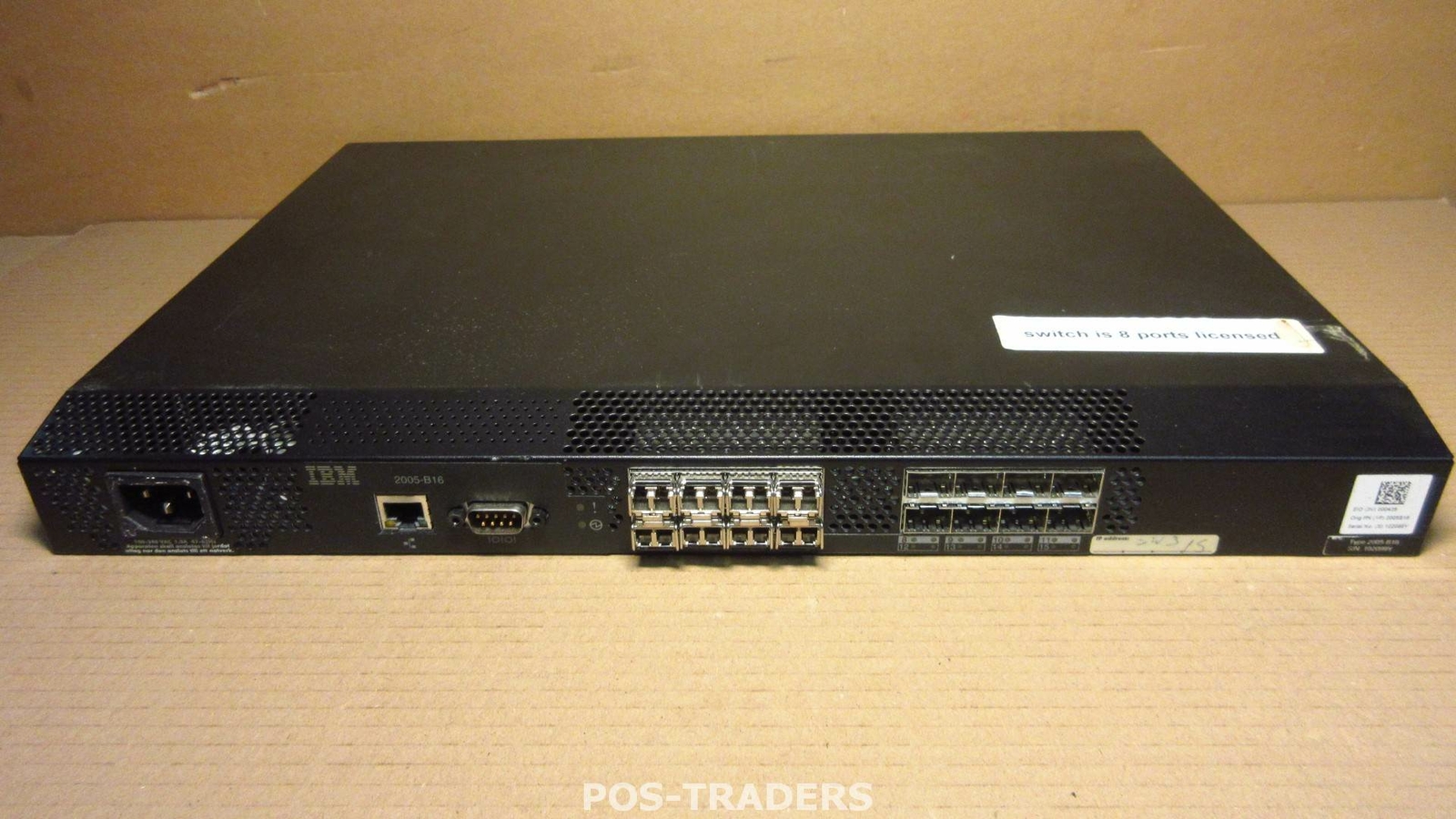 IBM 2005-B16 Fabric San Network Switch 16port 4GB Fibre Channel FC INCL 8X SFP'S
