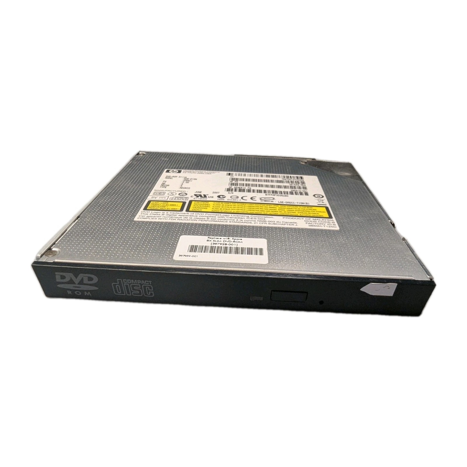 HP GDR-D10N Server DVD ROM DRIVE, HP Part # 391649MD4, Used