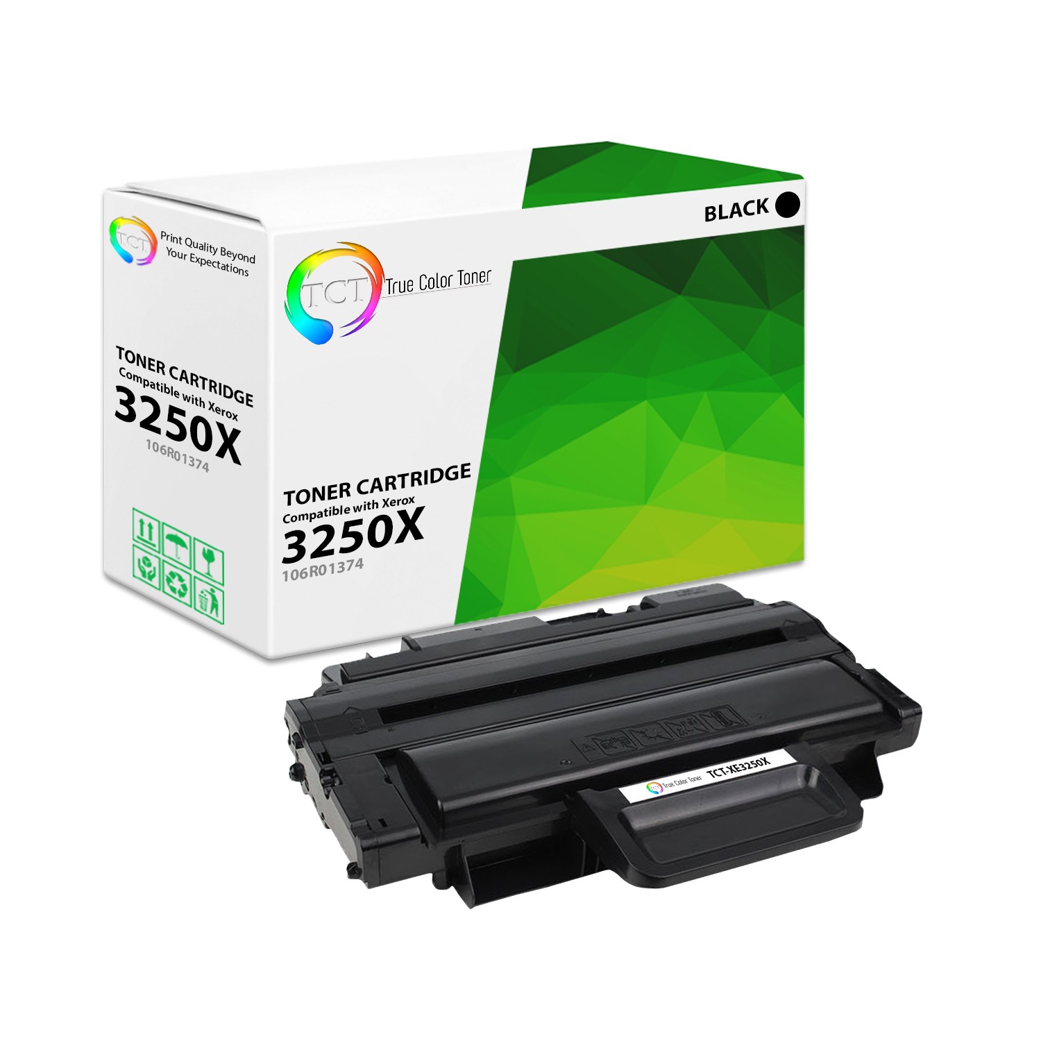 TCT Black 109R01374 High Yield Toner Cartridge For Xerox Phaser 3250D 3250DN