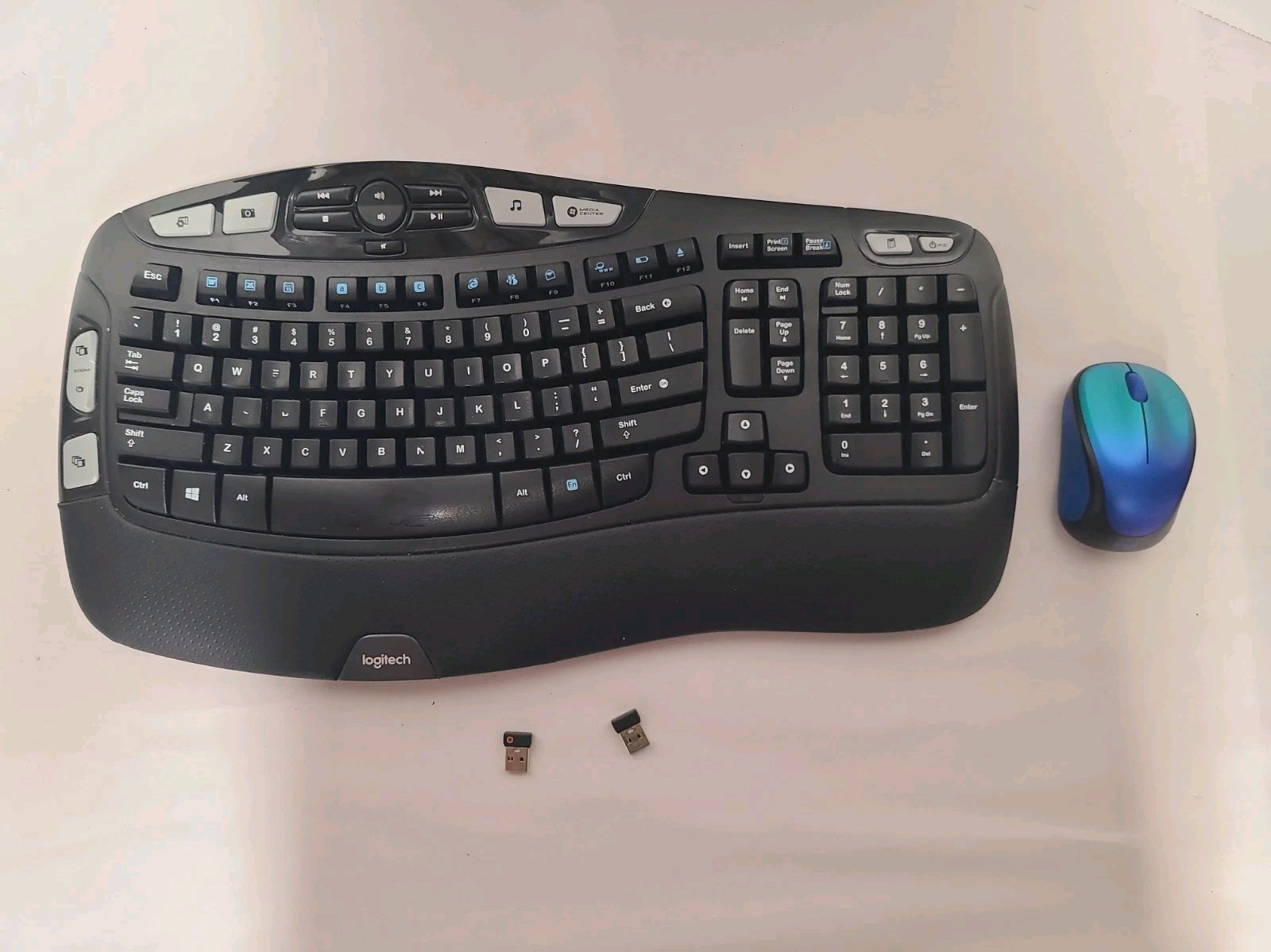 Logitech MK550 Comfort Wave K350 Wireless Keyboard M317c Mouse Combo w/USB
