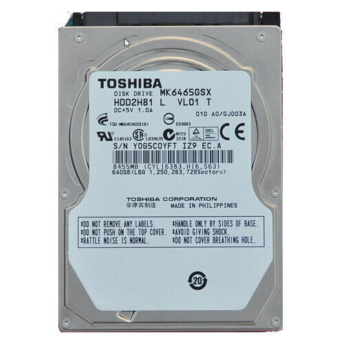 Toshiba 640GB MK6465GSX/N 5400RPM SATA 2.5" Laptop HDD Hard Disk Drive