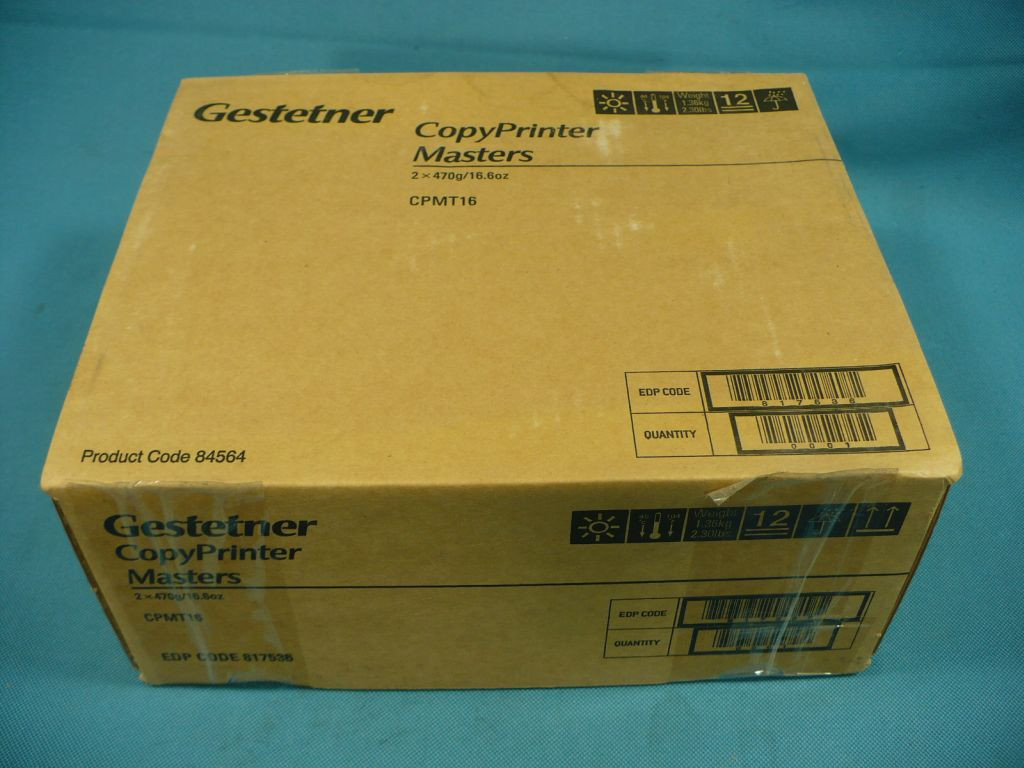Gestetner CopyPrinter Masters 2x470g/16.6oz CPMT16 CPMT 16 New Factory Box