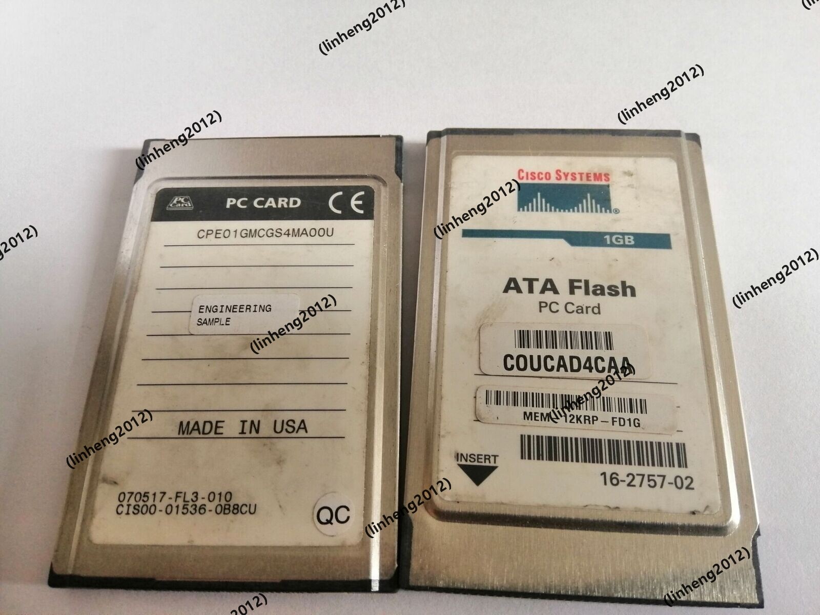 2PCS CISCO 1GB PC CARD ATA FLASH CARD 16-2757-02