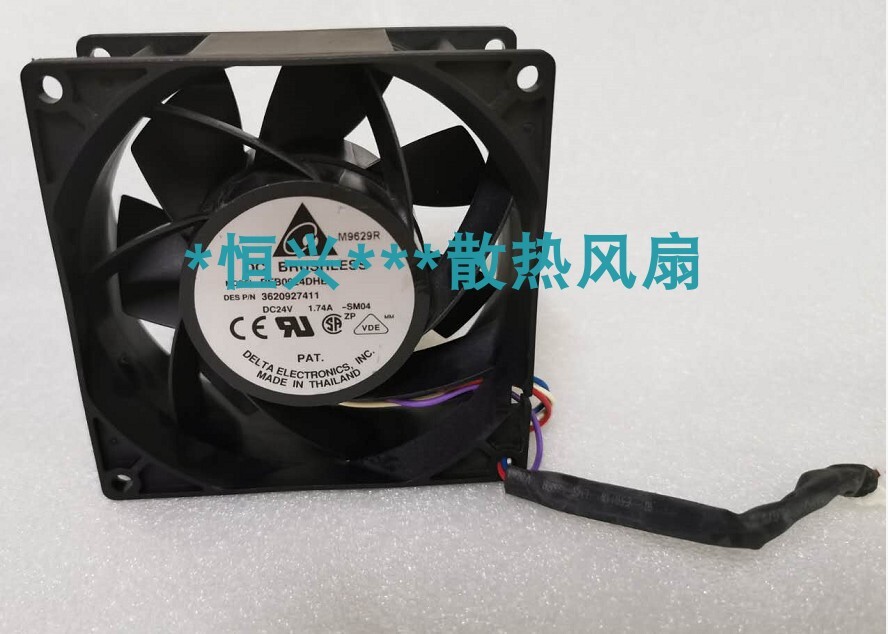 DELTA PFB0924DHE 24V 1.74A 9038 4-wire high air volume cooling fan