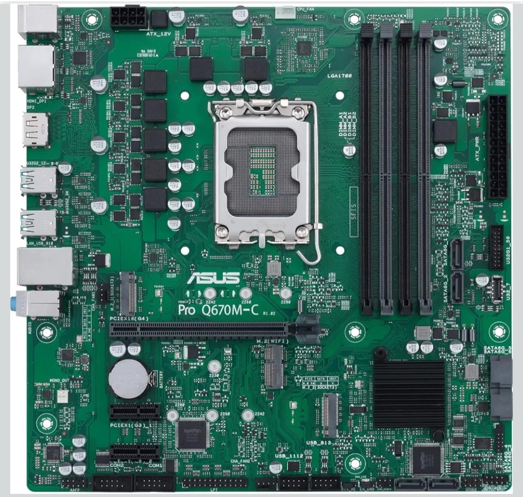 ASUS Pro Q670M-C-CSM LGA 1700(Intel 12th&13th Gen&Intel vPro) mATX Commercial...