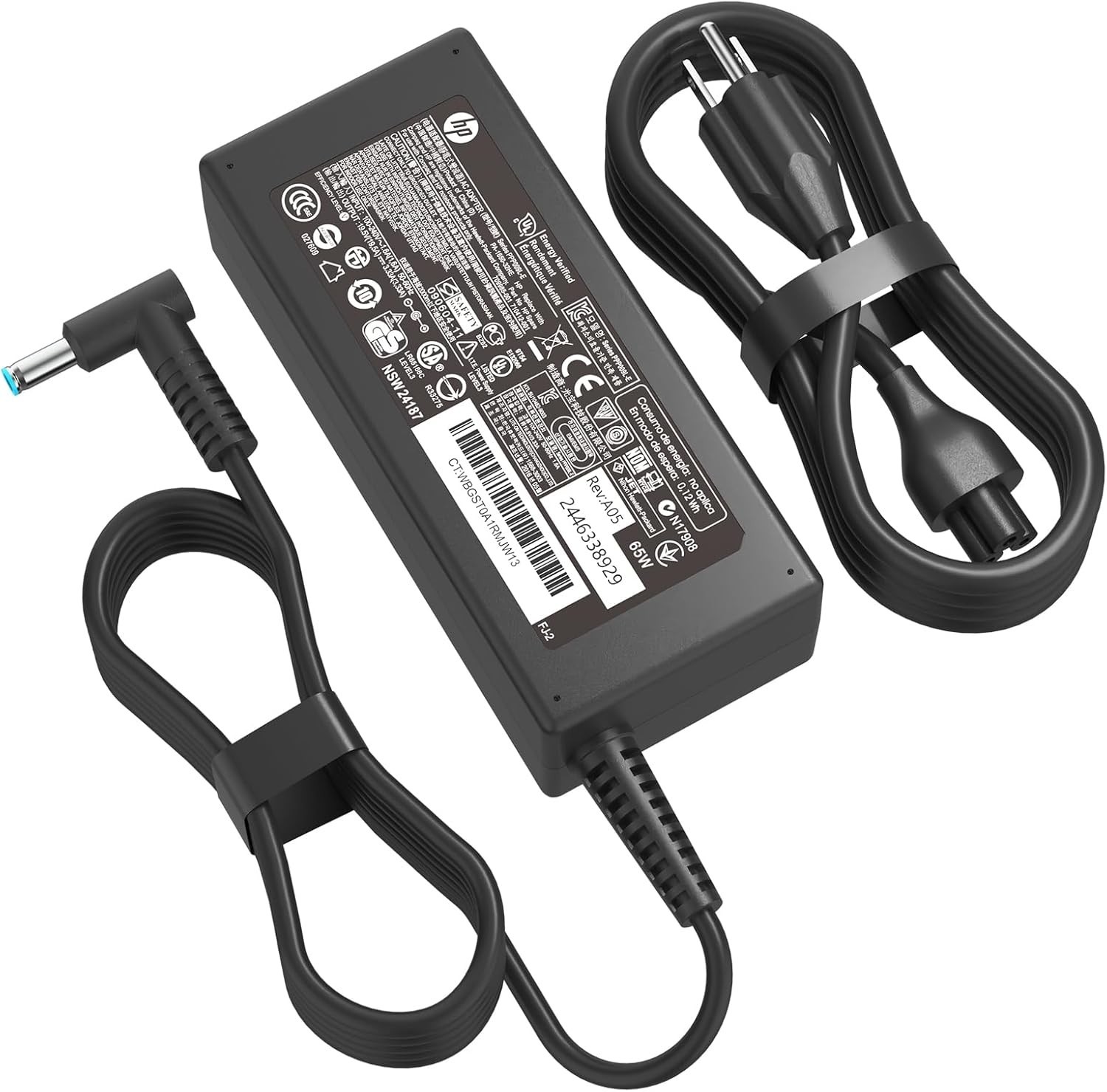 Genuine HP 65W AC Adapter Charger For HP PPP009C 710412-001 714657-001 blue tip