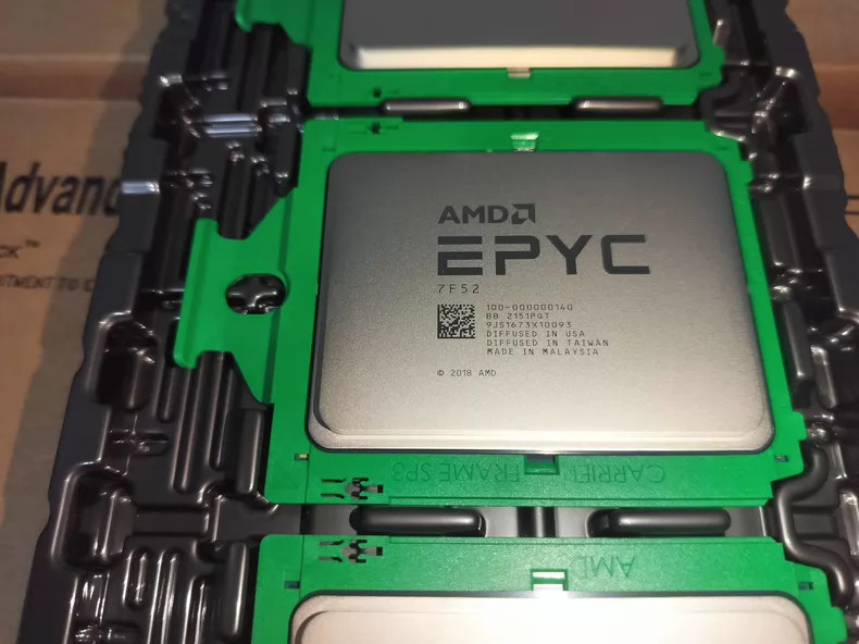 AMD EPYC 7F52 16 cores 32 threads 3.5GHZ up to 3.9GHZ 240w CPU processor