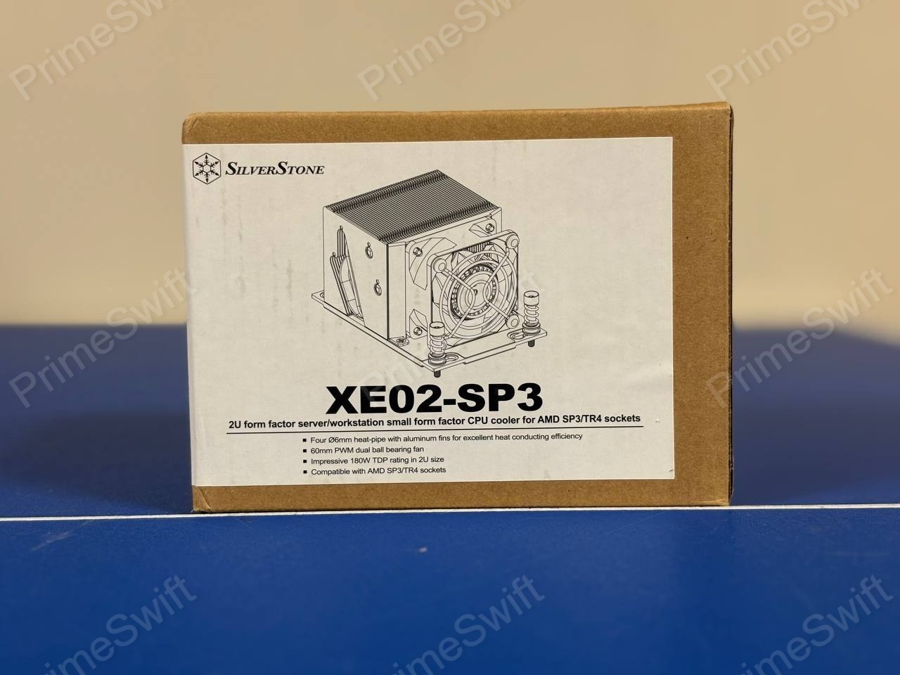 SilverStone XE02-SP3 2U CPU Cooler AMD SP3/TR4 180W PWM SST-XE02-SP3S -Brand New