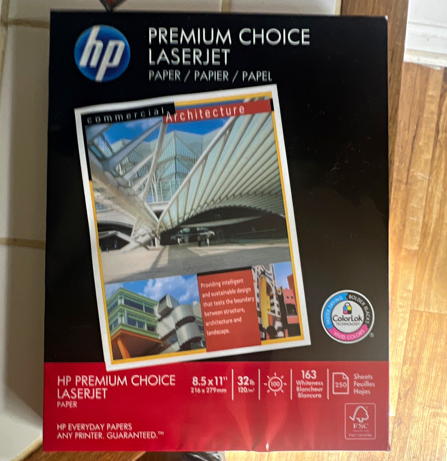 HP Premium Choice LaserJet Matte White Paper Letter 120gsm 250 Sheets 113500