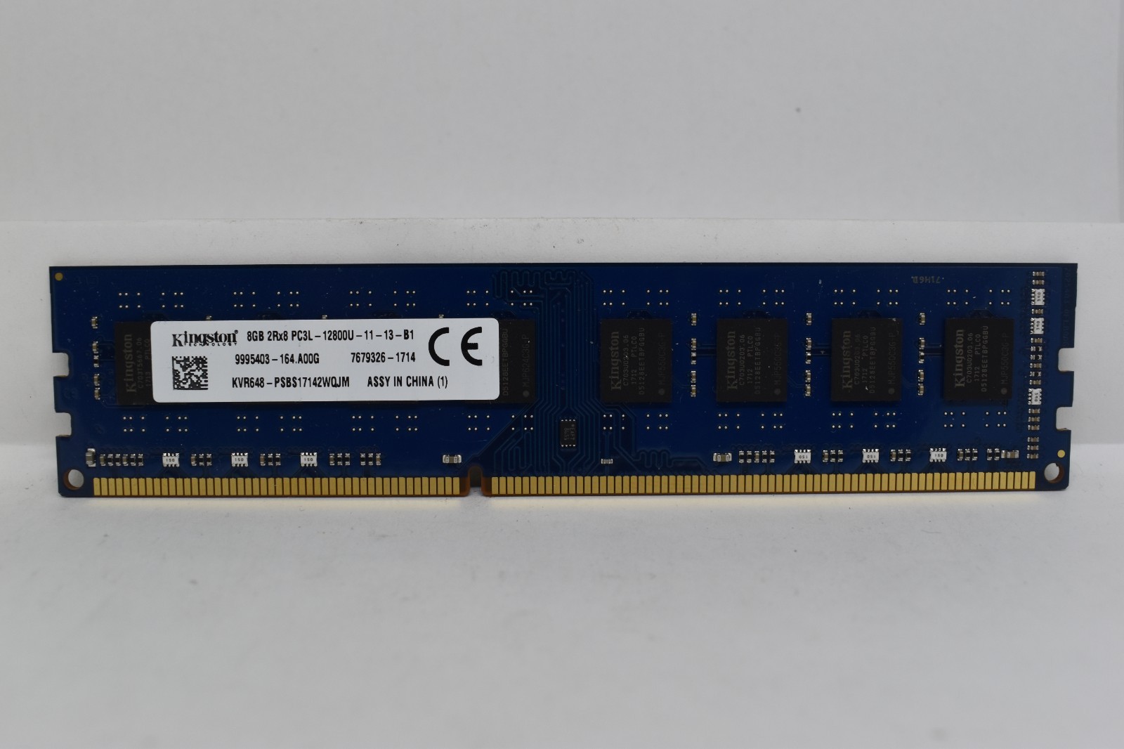 Kingston 8GB (1x8GB) 2Rx8 PC3L-12800U DDR3 1600 2RX8 KVR648-PSBS17142wQJM