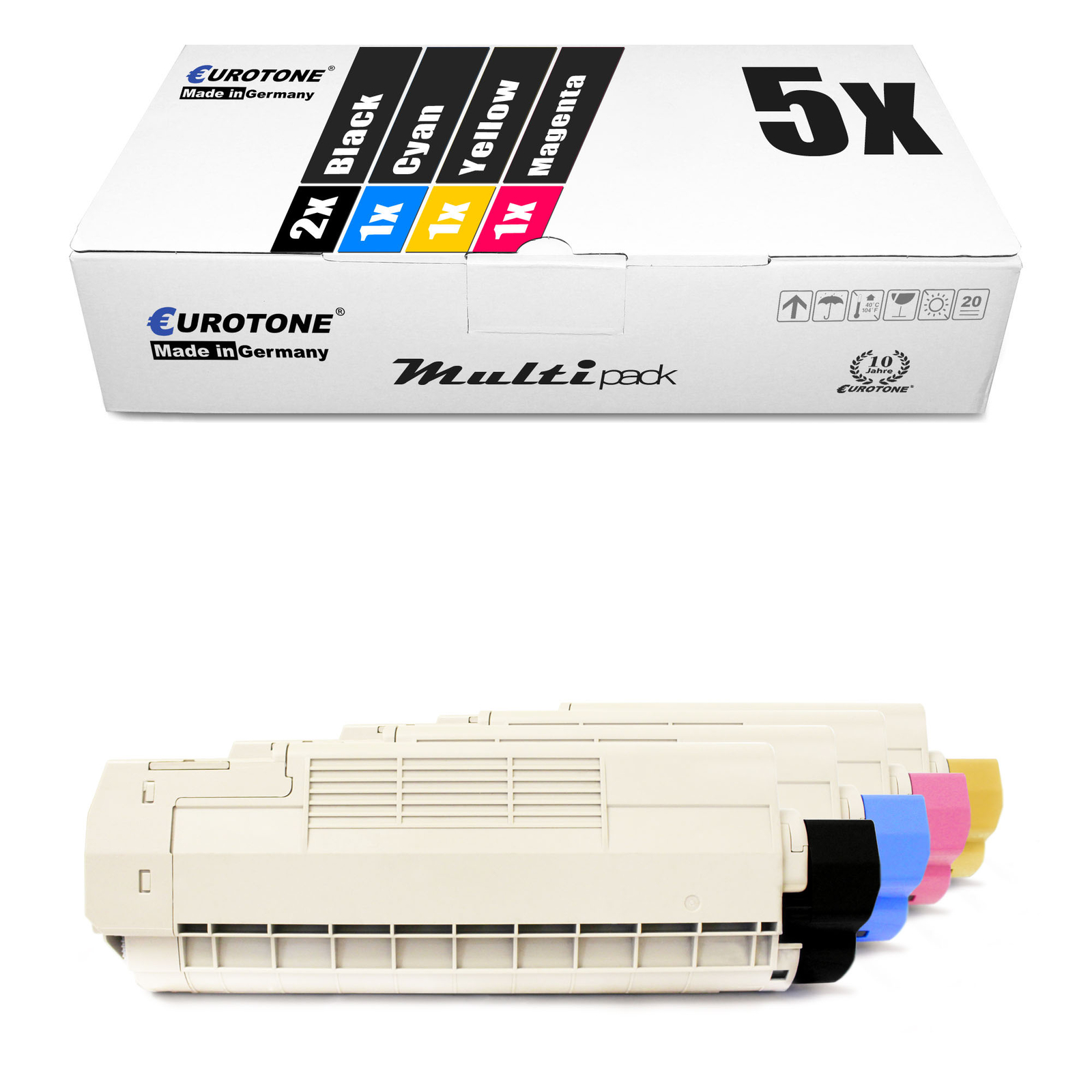 5X Eurotone ECO Toner For OKI C-5550-MFP C-5900-N C-5900-DN C-5800-DN