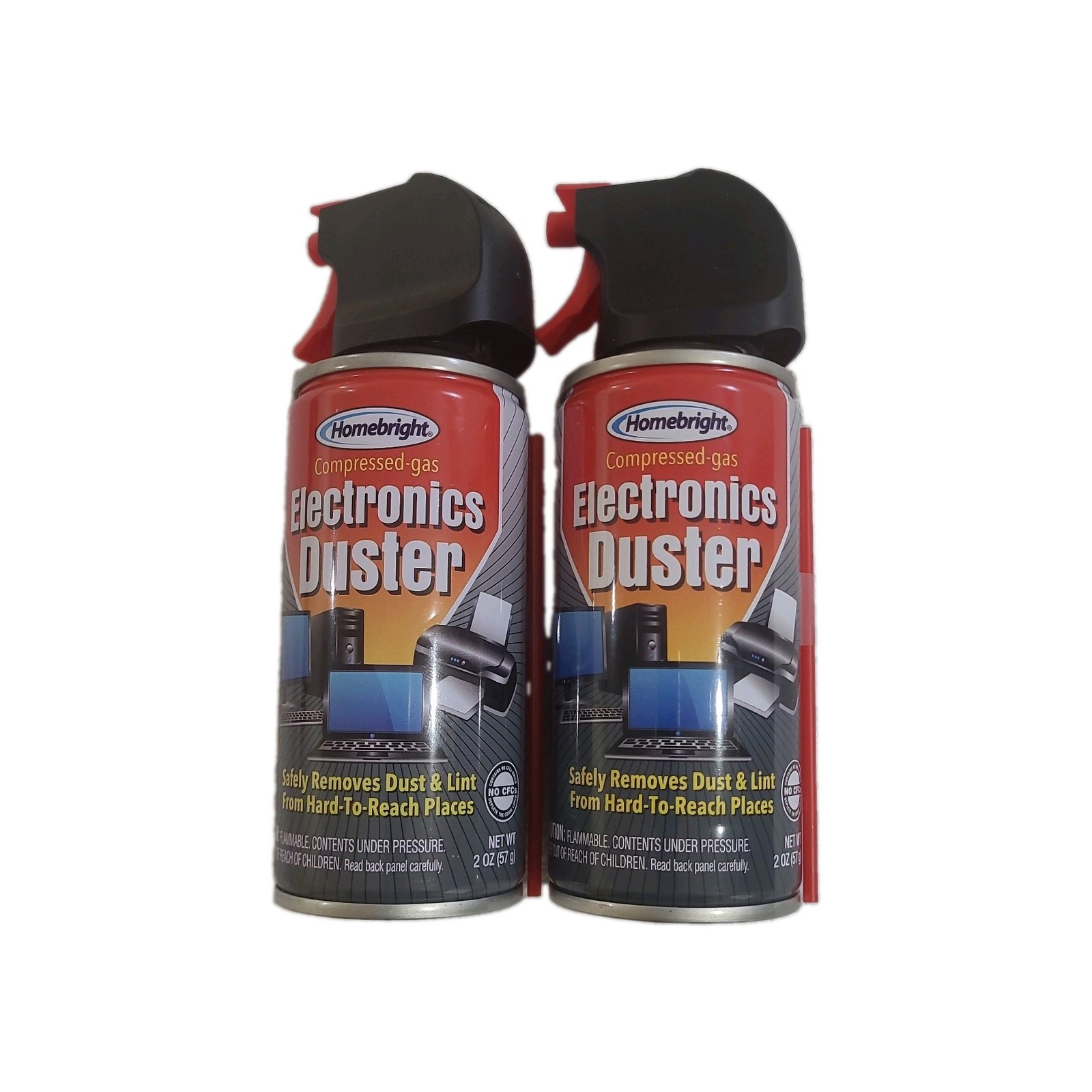 2Pack Compressed-Gas/Air Electronics Duster Dust Blower Cleaner,All-Purpose 2 Ea