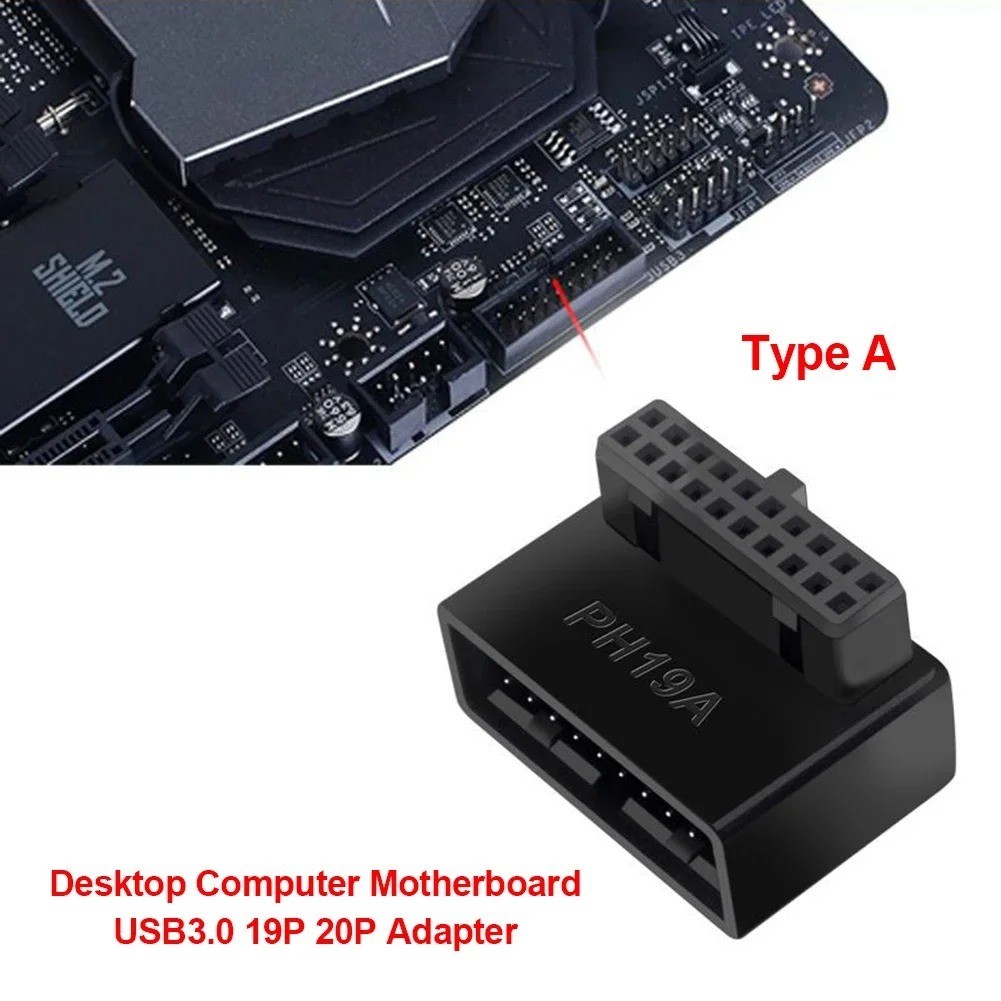 New USB 3.0 19/20pin Male to Female Extension Adapter Converter for Motherboard