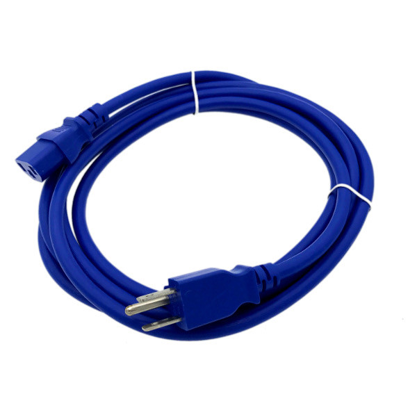 Blue 10FT Universal 3Prong AC Power Cord Cable 18AWG Computer Printer Monitor TV