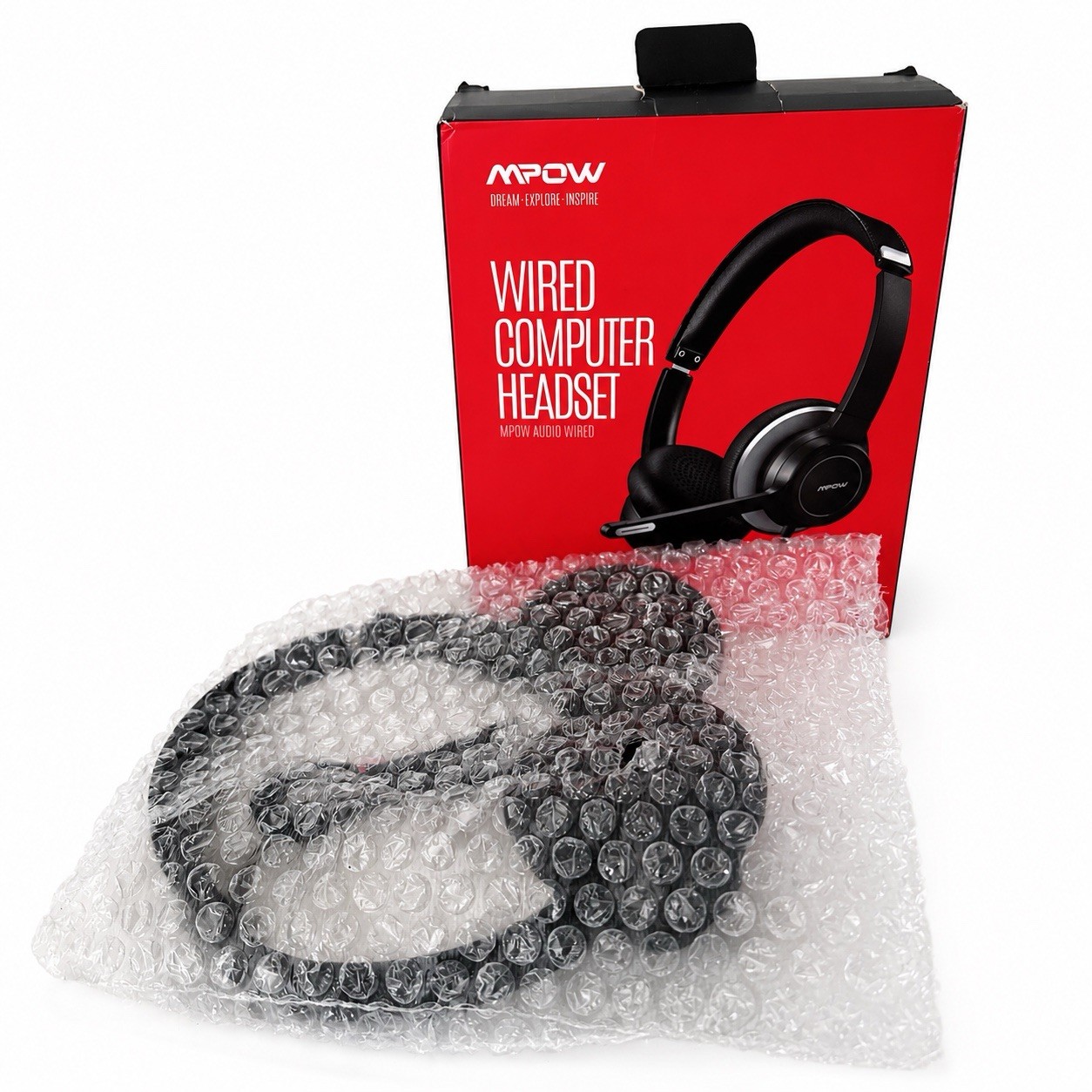 Mpow HC6 BH328A Wired Computer Headset USB 3.5mm Noise Reduction Mic