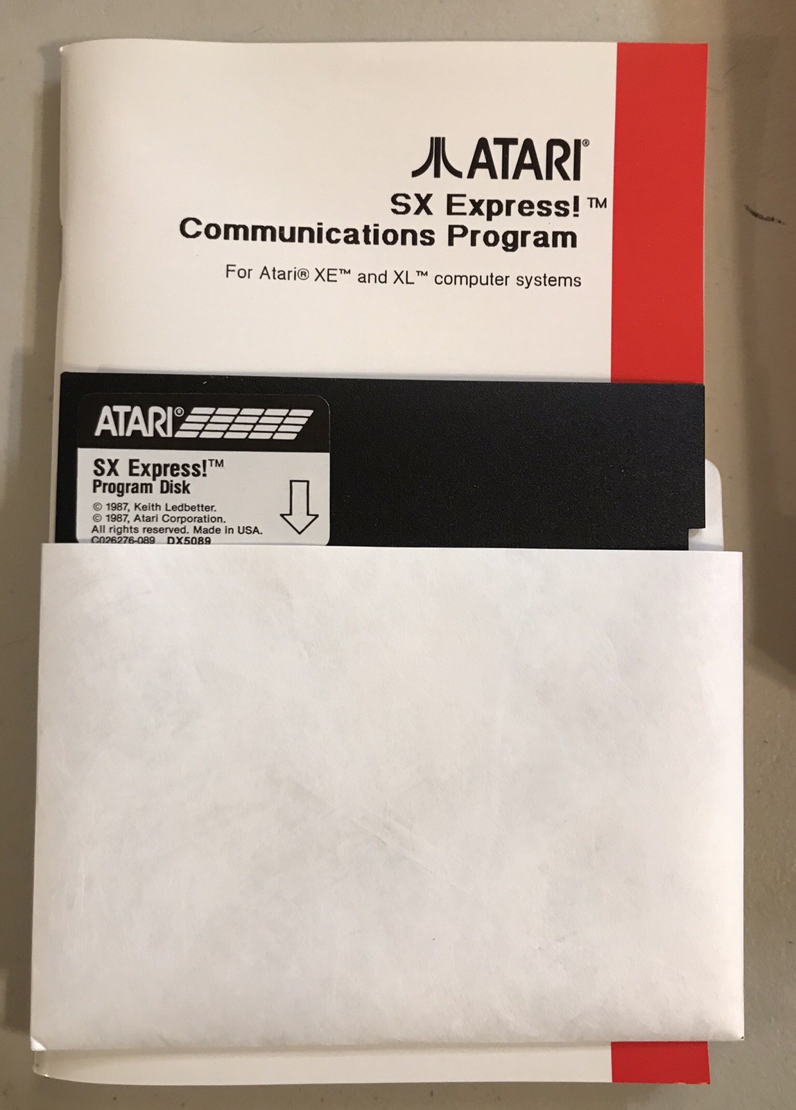 SX EXPRESS SOFTWARE for Atari XL/XE w/SX-212 MODEM NEW NO BOX & NO SIO Cable
