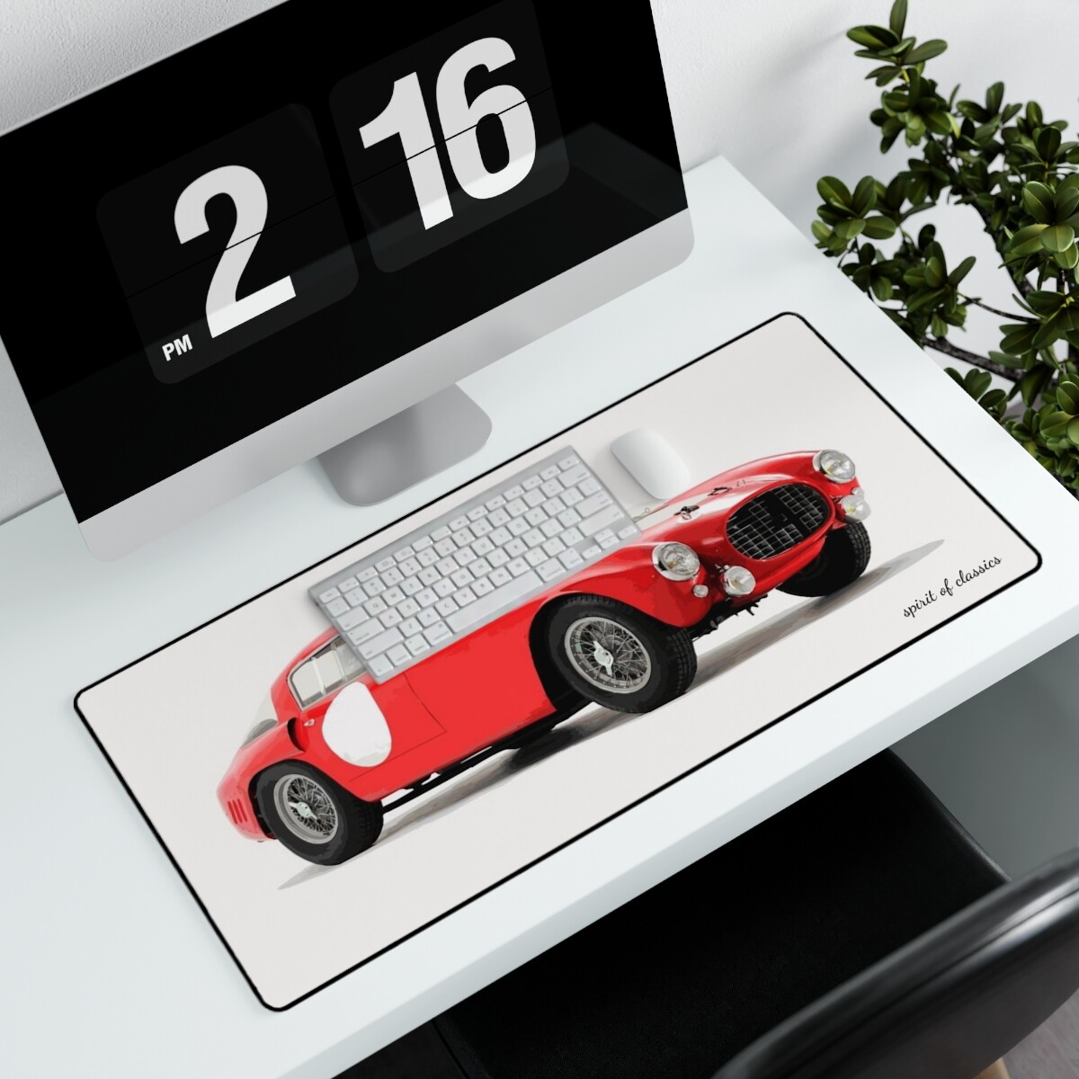 Classic racecar desk mat 